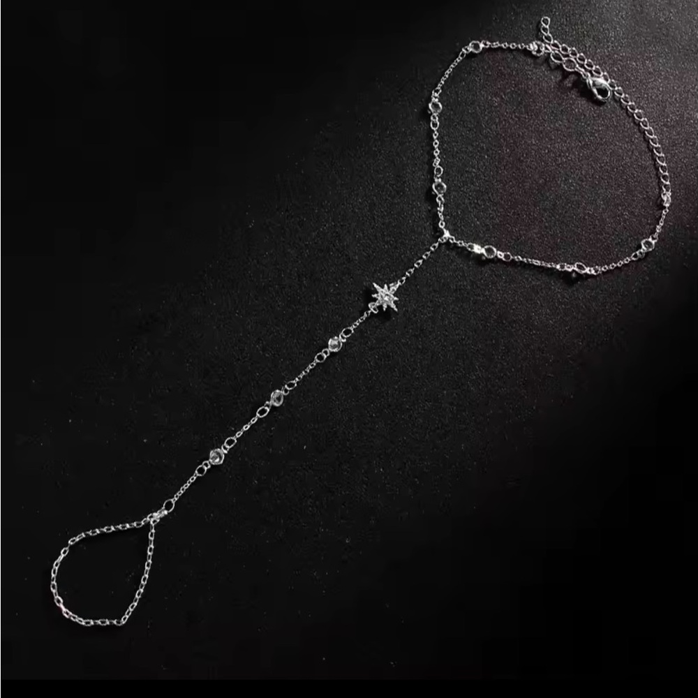 Hand Chain Finger Ring Slave Cuff Bracelet Dainty Bracelet